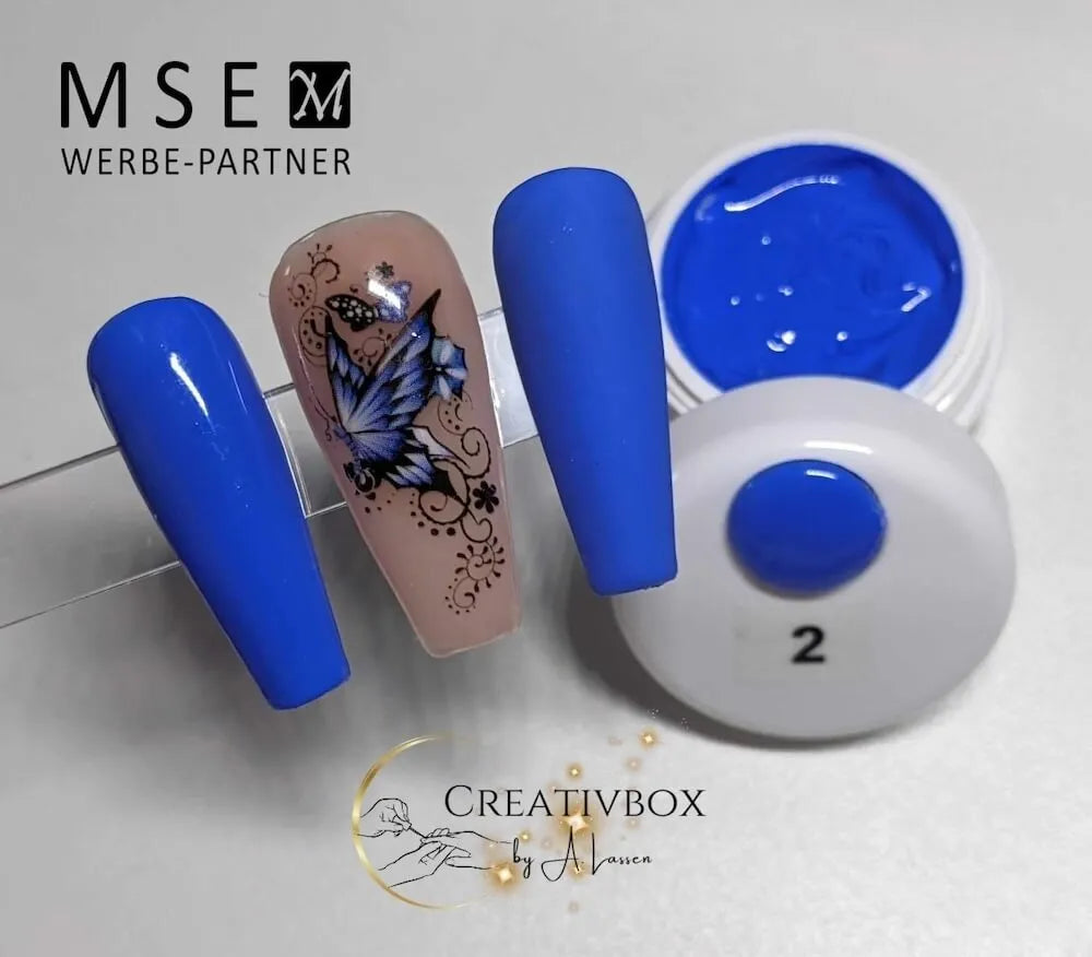 #002 <<< t46>37>5>remium-PURE Color Gel 5ml Leuchtendes Mittelblau