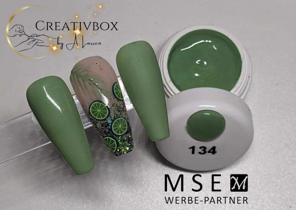#134 < t5>remium-EFFEKT Color Gel 5ml Schimmerndes Pistaziengrün