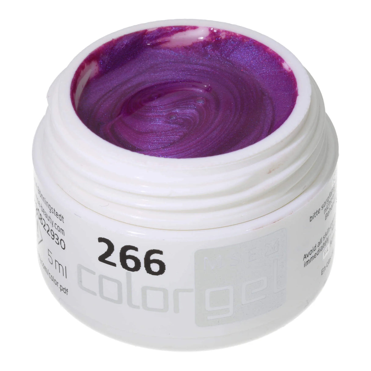 #266 <<<<< t47>43>42>36>5>remium-EFFEKT Color Gel 5ml Rotviolett mit dezentem Perlglanz