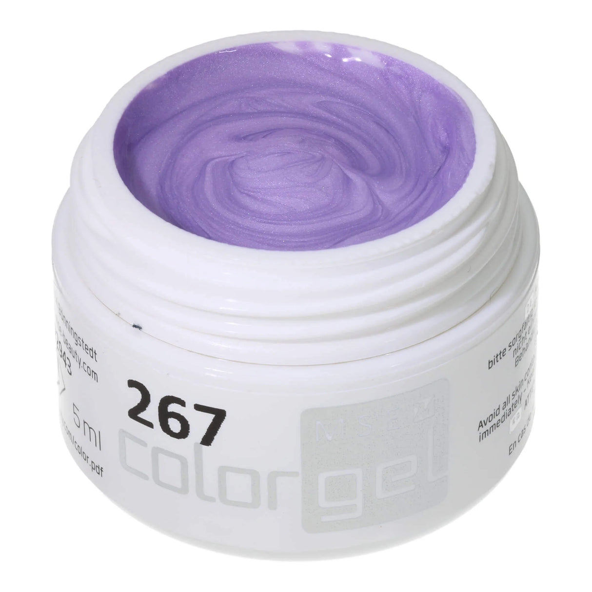 #267 <<< t52>51>5>remium-EFFEKT Color Gel 5ml Blasses Rosavioleтт miт silbernem Perlglanz