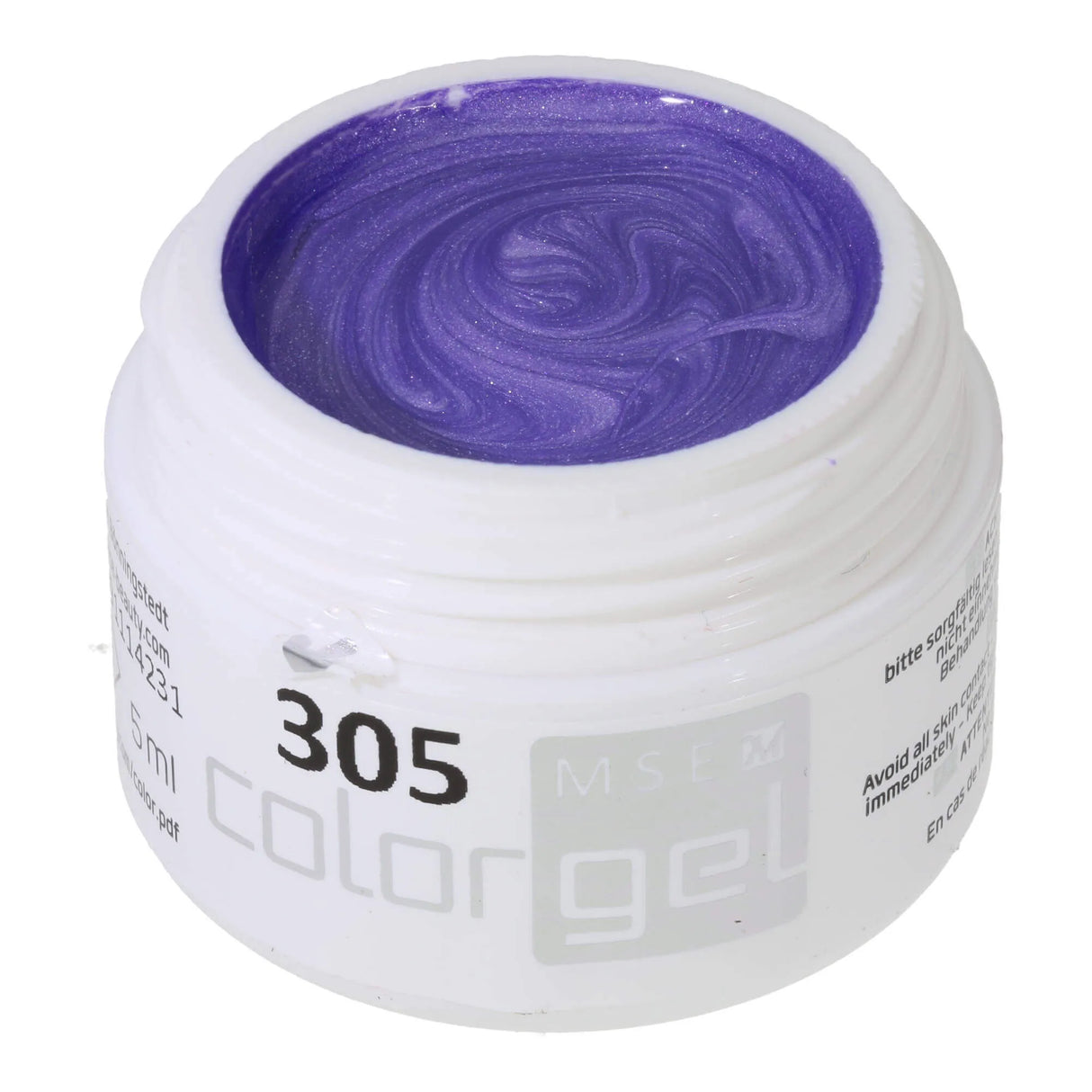 #305 <<< t58>52>5>remium-EFFEKT Color Gel 5ml Blunulicher Fliederton mit Blau-Silbereffekt