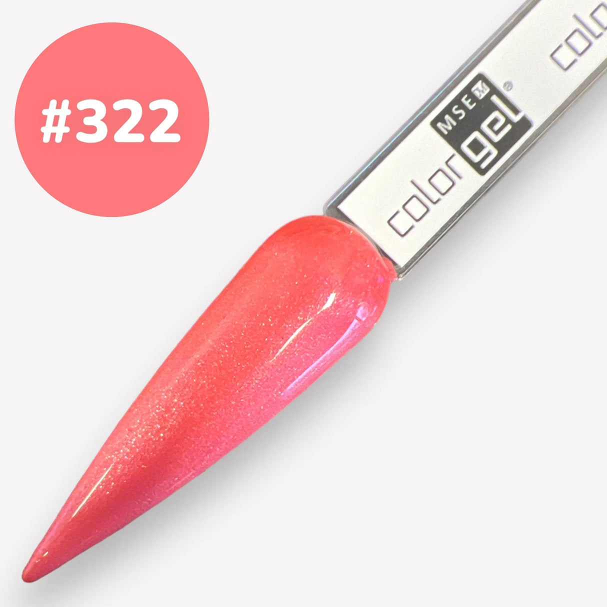 #322 <<< t48>44>5>remium-EFFEKT Color Gel 5ml Blasses Rot mit feinem Silberpartikeln