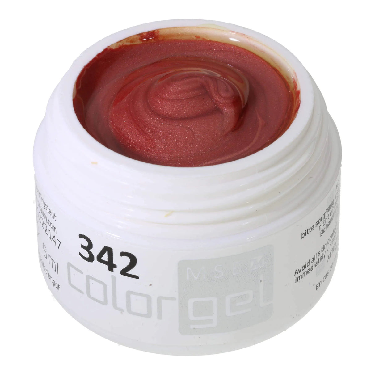 #342 < t5>remium-EFFEKT Color Gel 5ml Schimmerndes Beige-Rot