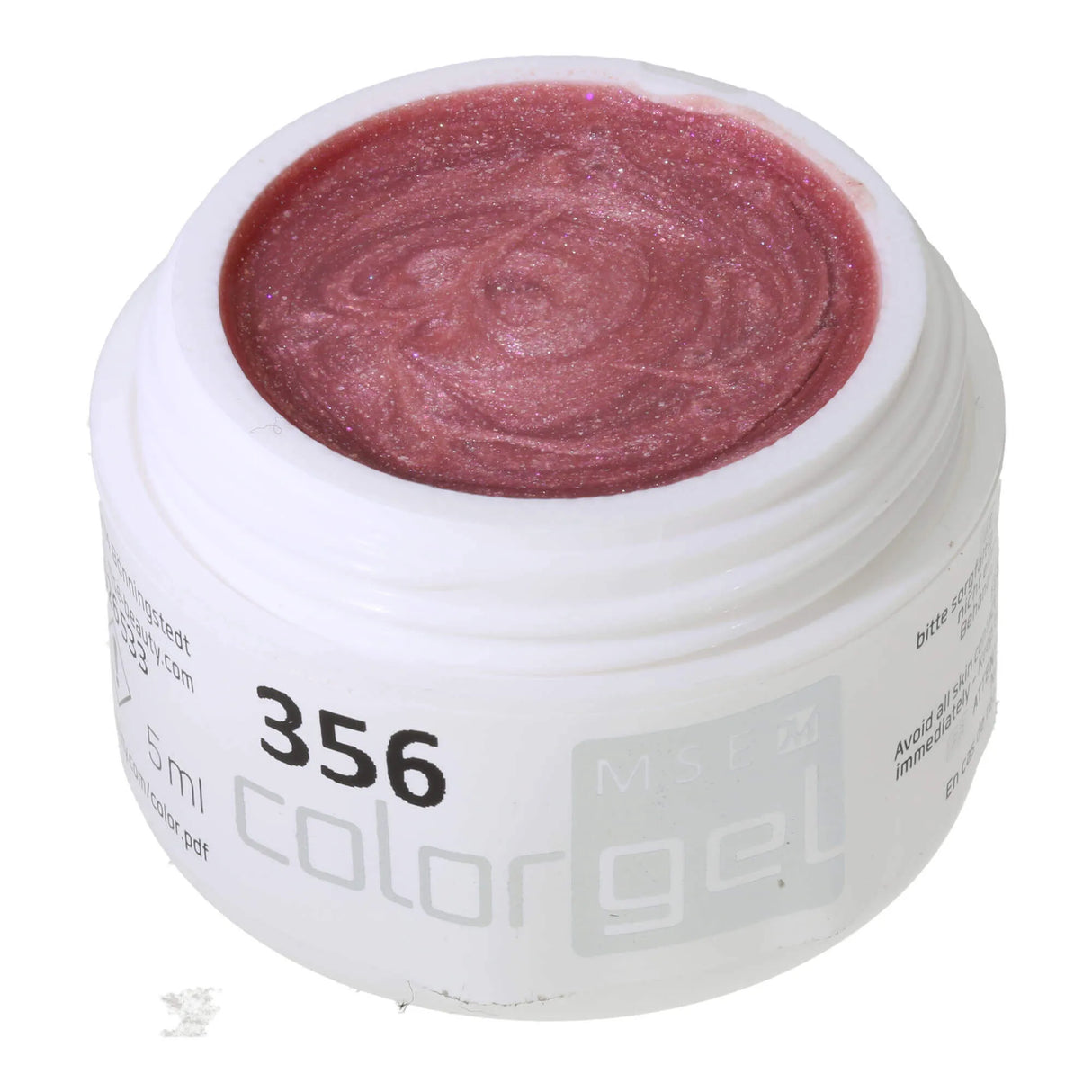 #356 << t48>5>remium-EFFEKT Color Gel 5ml Helles Rosa miT ausgeprUNgTem Silber-Rosa-Schimmer