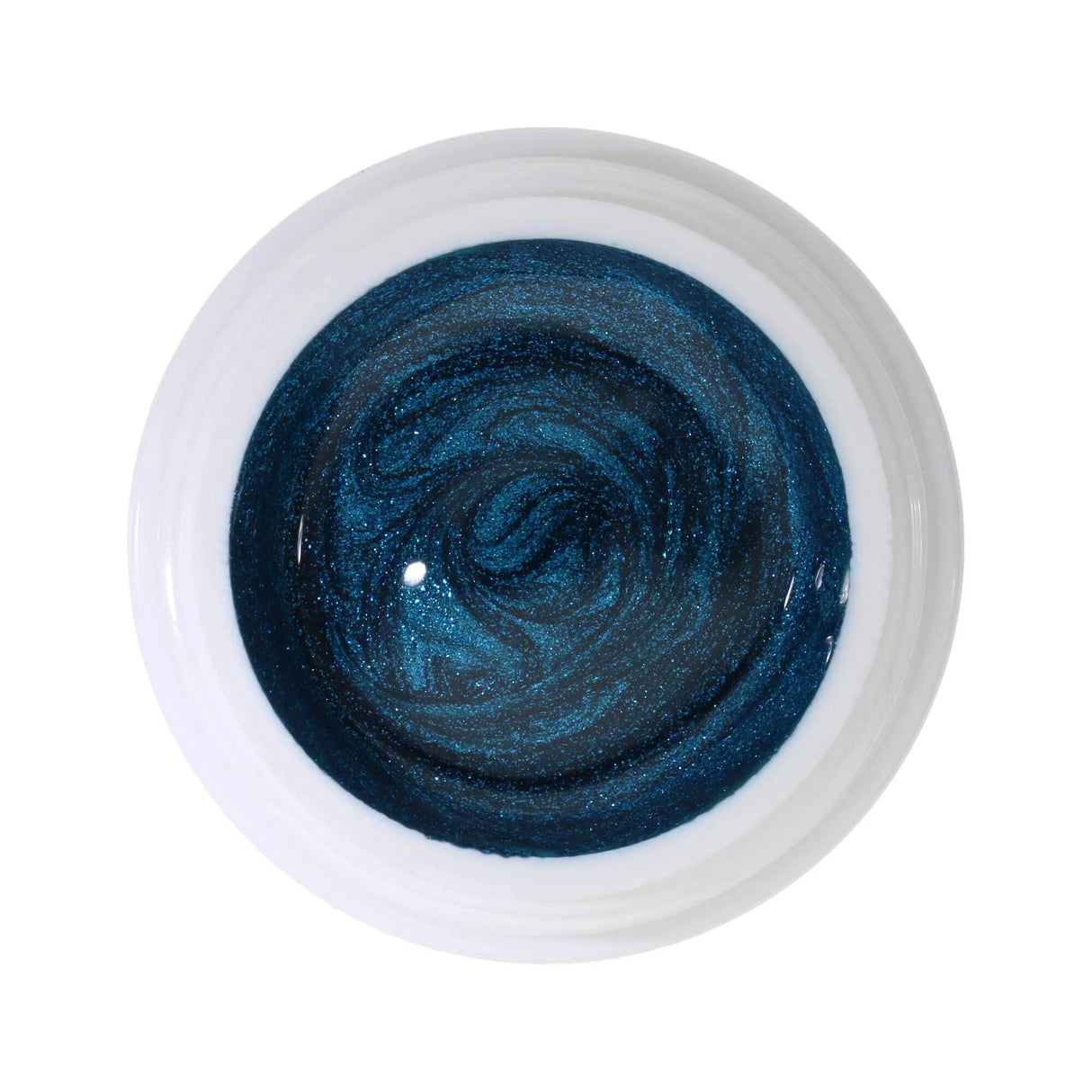 #378 <<<< t67>55>53>5>remium-EFFEKT Color Gel 5ml Dunkles Blaugrün mit turkisem Glitter