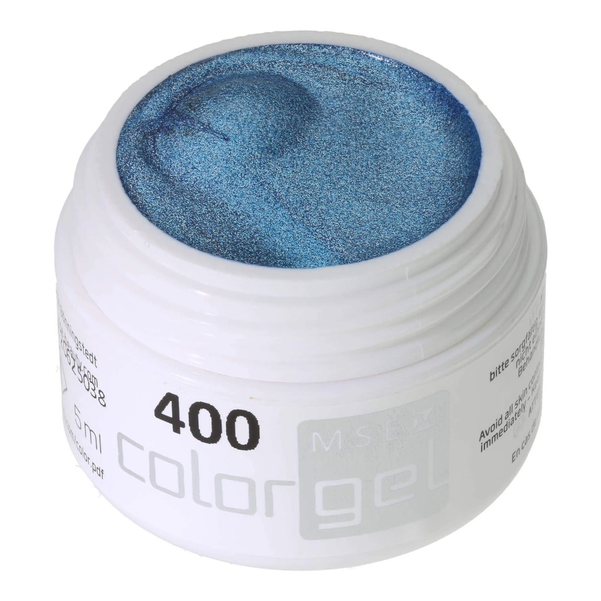 #400 < t5>remium-EFFEKT Color Gel 5ml Blau-metallic