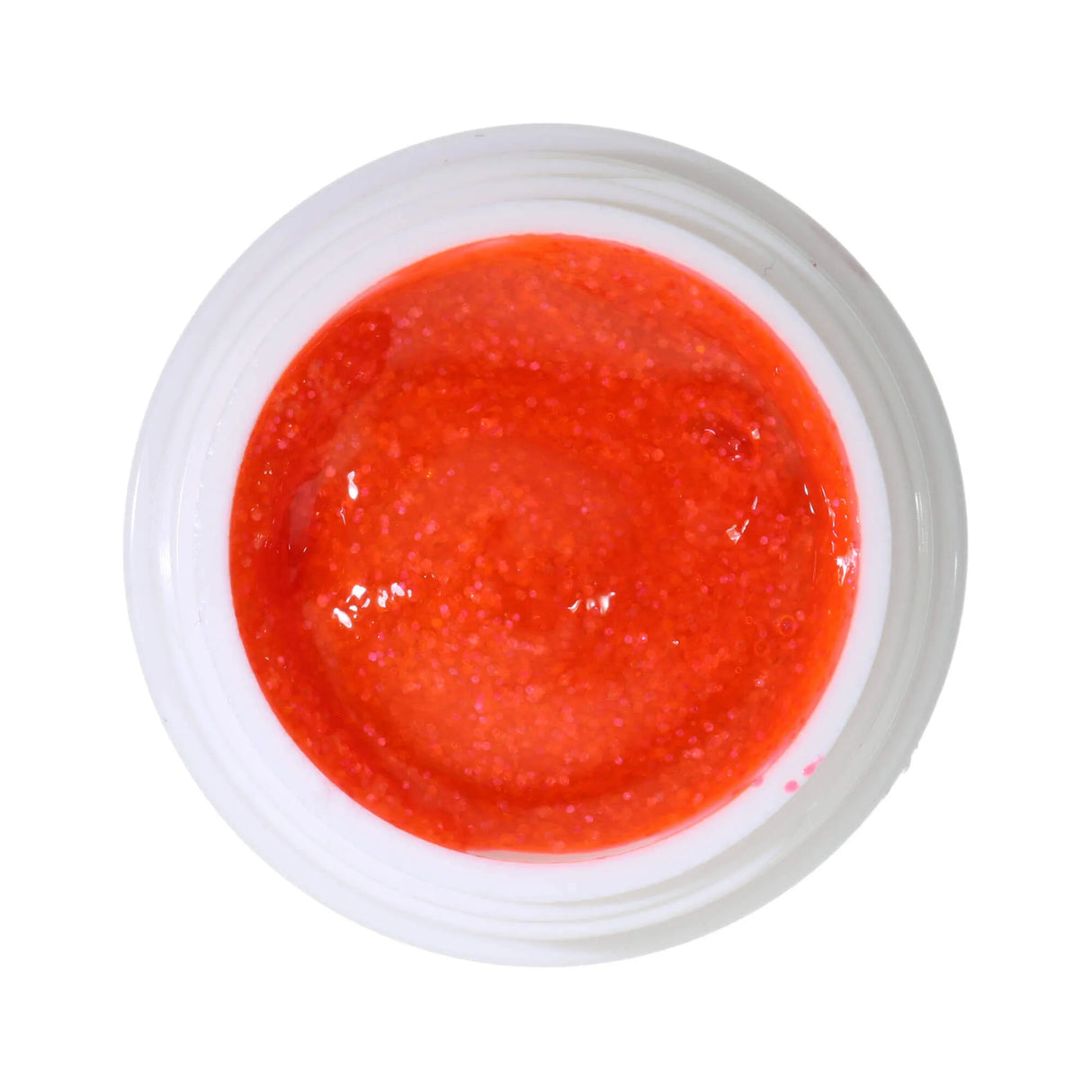 #406 Gel Couleur PREMIUM-GLITTER 5ml Gel Orange avec Effet Arc-en-ciel
