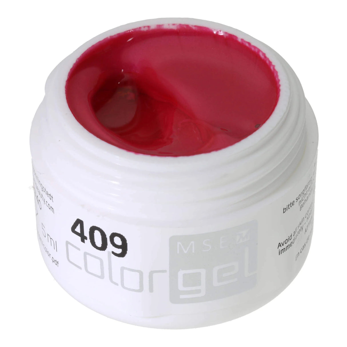 #409 << t39>5>remium-EFFEKT Color Gel 5ml Dezent schimmerndes krunftiges Pink