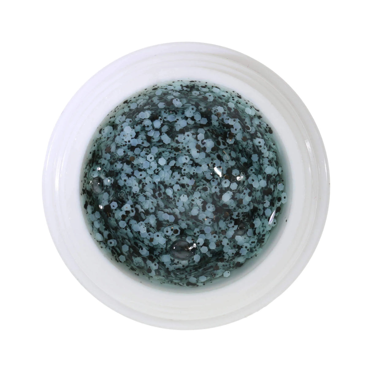 #433 Gel Màu Premium-GLITTER 5ml Gel Trong Suốt với sự pha trộn tinh tế của nhũ trắng, đen và đồng