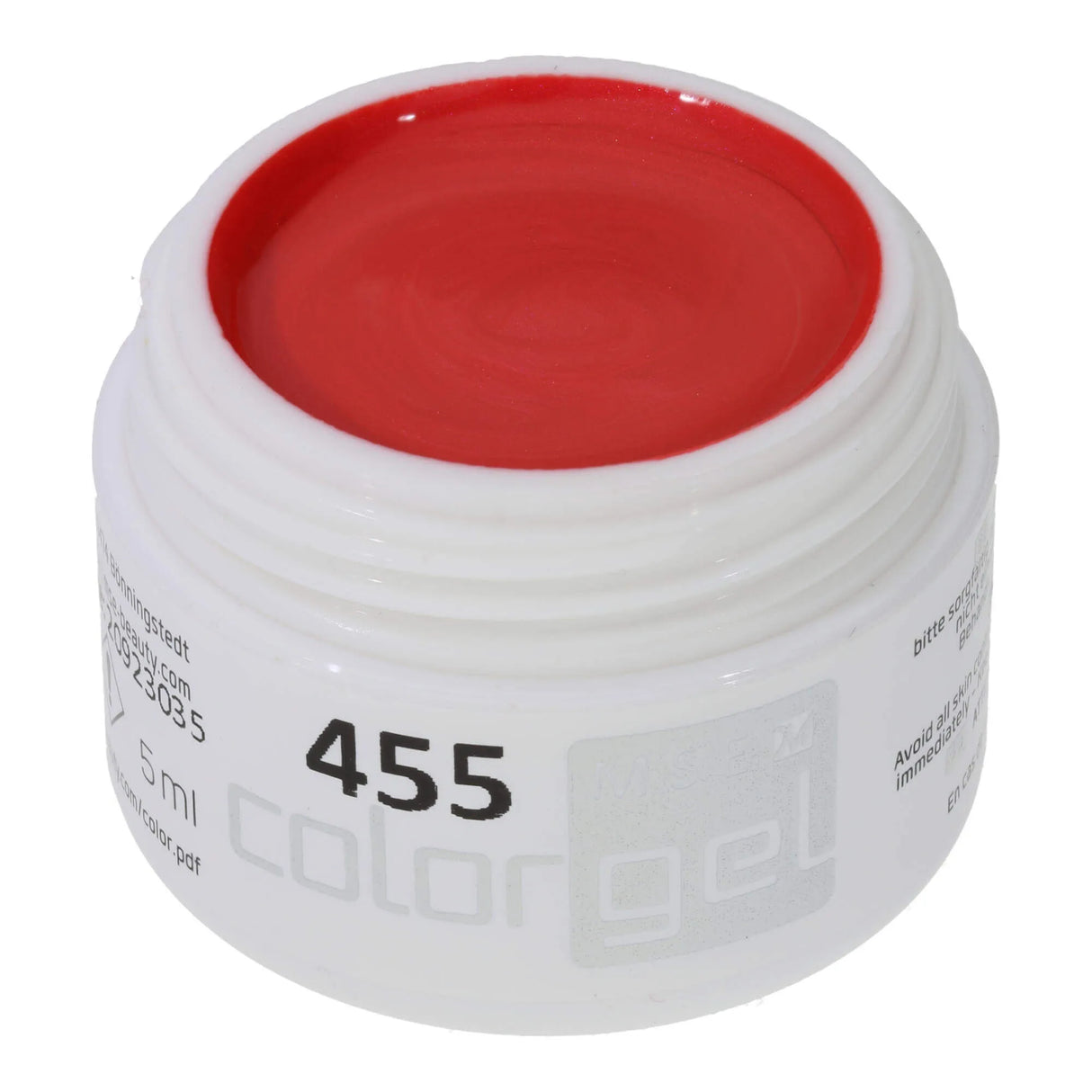 #455 <<< t48>44>5>remium-EFFEKT Color Gel 5ml Geranienroт miт dezenтem Schimmer