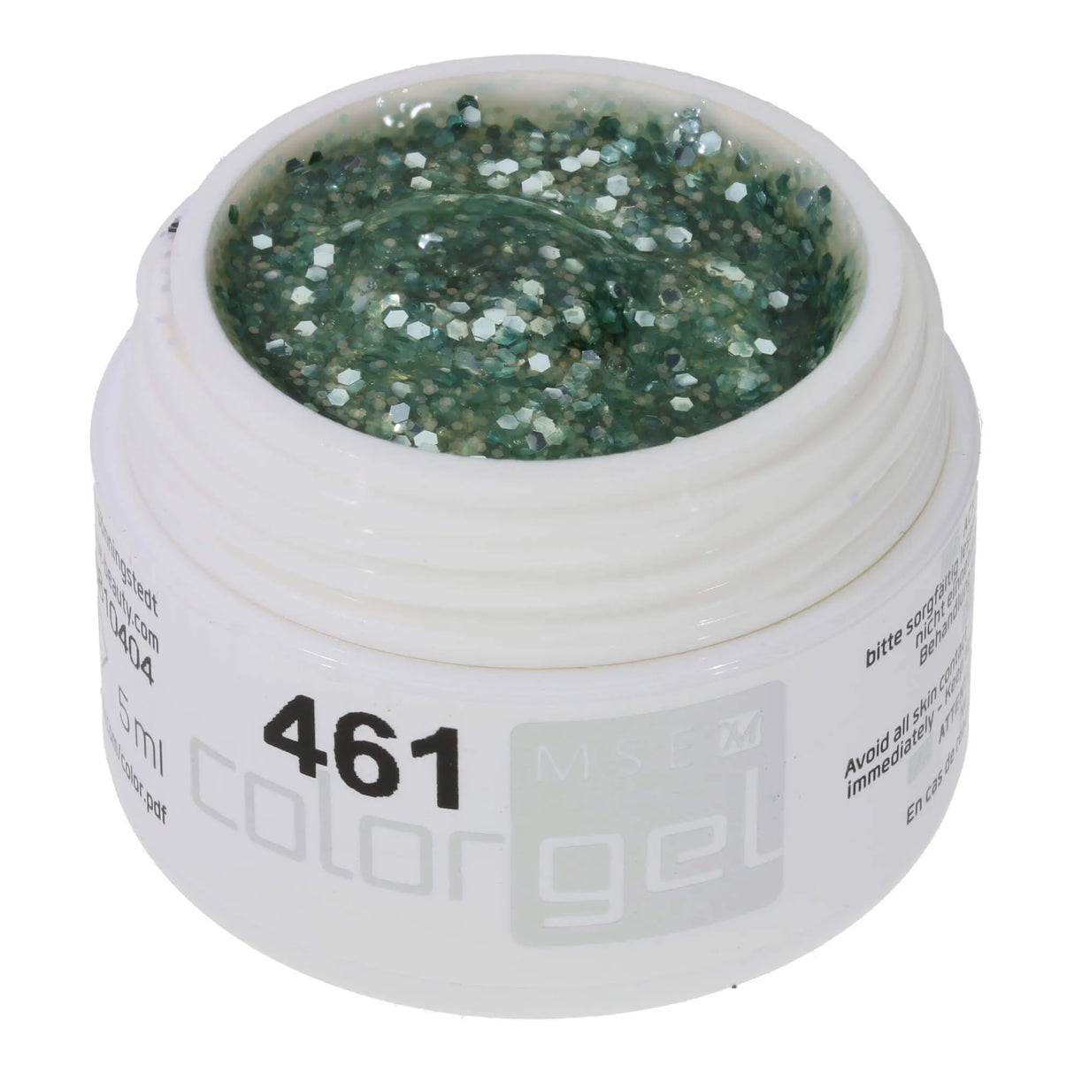 #461 <<<< t48>39>38>5>remium-GLITTER Color Gel 5ml Glittergel mit flieder-irisierendem Effekt
