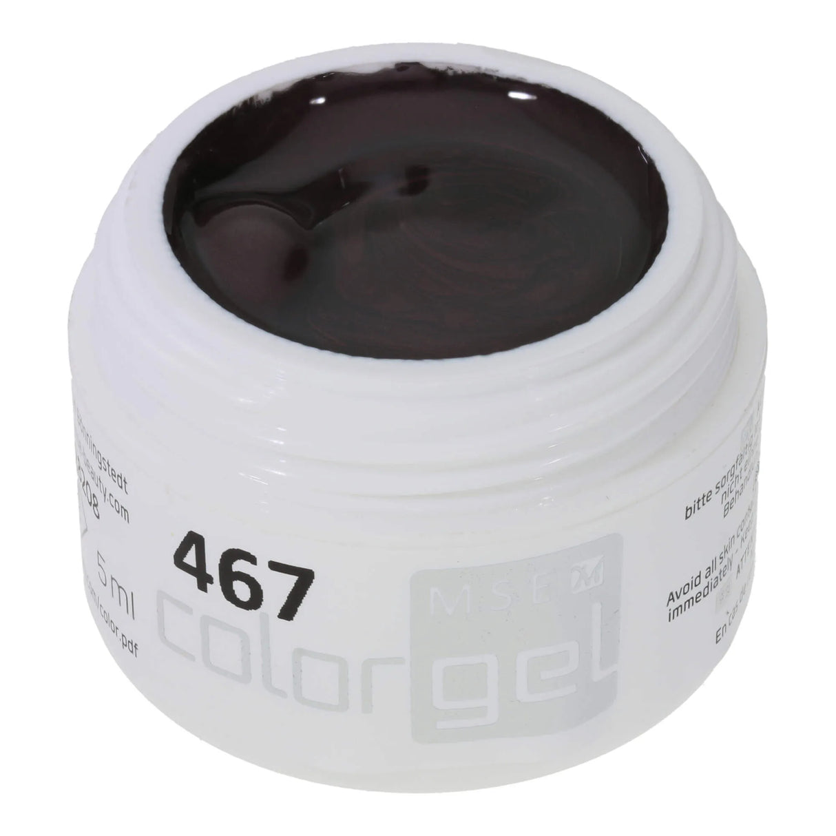 #467 <<< t47>43>5>remium-EFFEKT Color Gel 5ml Schwarzrot mit dezentem Perlglanz