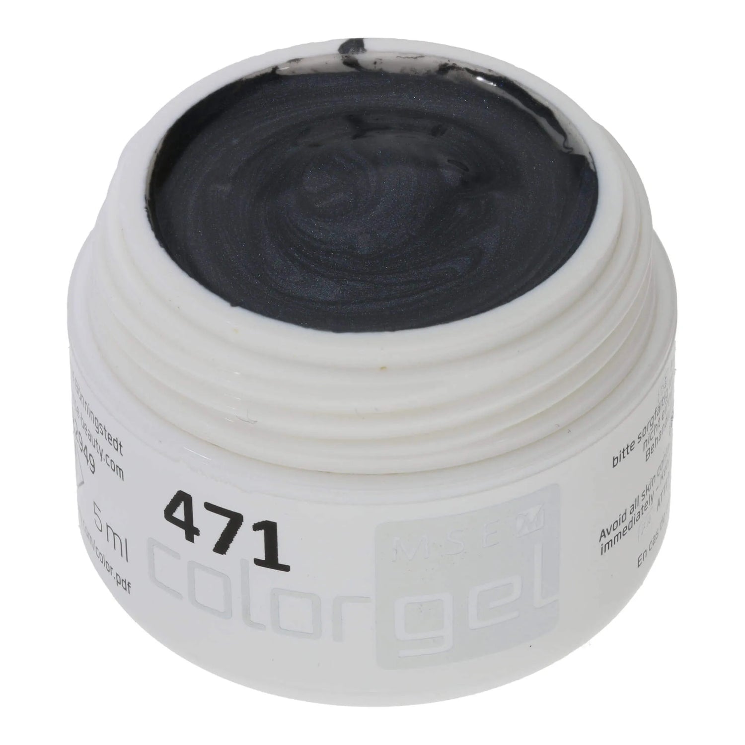 #471 Premium-EFFEKT Color Gel 5ml Schwarzgrau mit dezentem Perlglanz