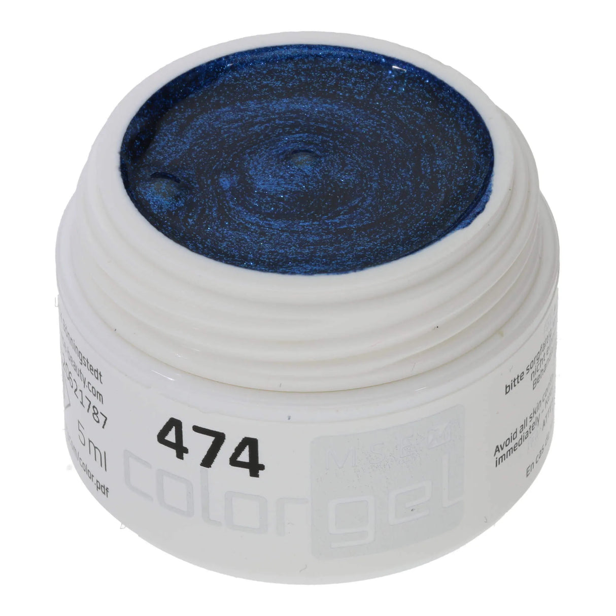 #474 < t5>remium-EFFEKT Color Gel 5ml Dunkelblaues Metallicgel