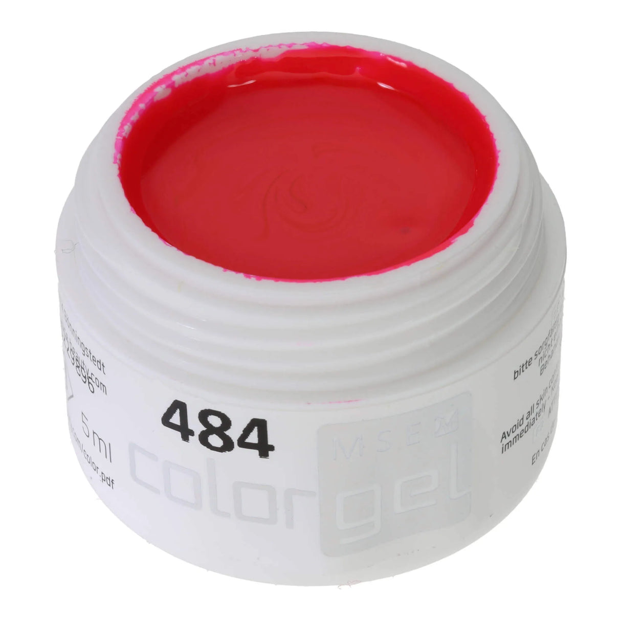 #484 < t5>remium-PURE  Color  Gel 5ml  Neon  Hellrot