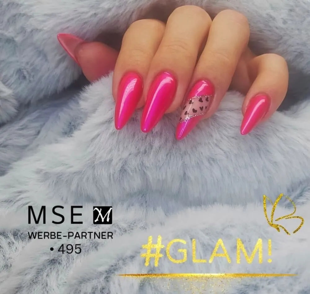 #495 << t46>5>remium-EFFEKT Color Gel 5ml Neon-Pink mit dezentem Schimmer