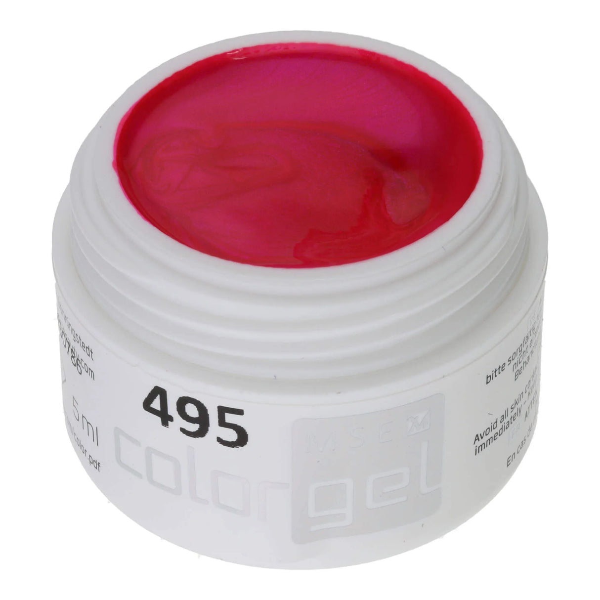 #495 << t46>5>remium-EFFEKT Color Gel 5ml Neon-Pink mit dezentem Schimmer