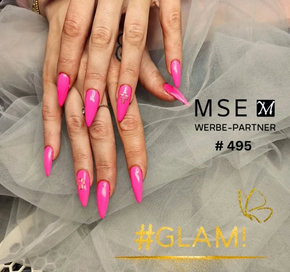 #495 << t46>5>remium-EFFEKT Color Gel 5ml Neon-Pink mit dezentem Schimmer