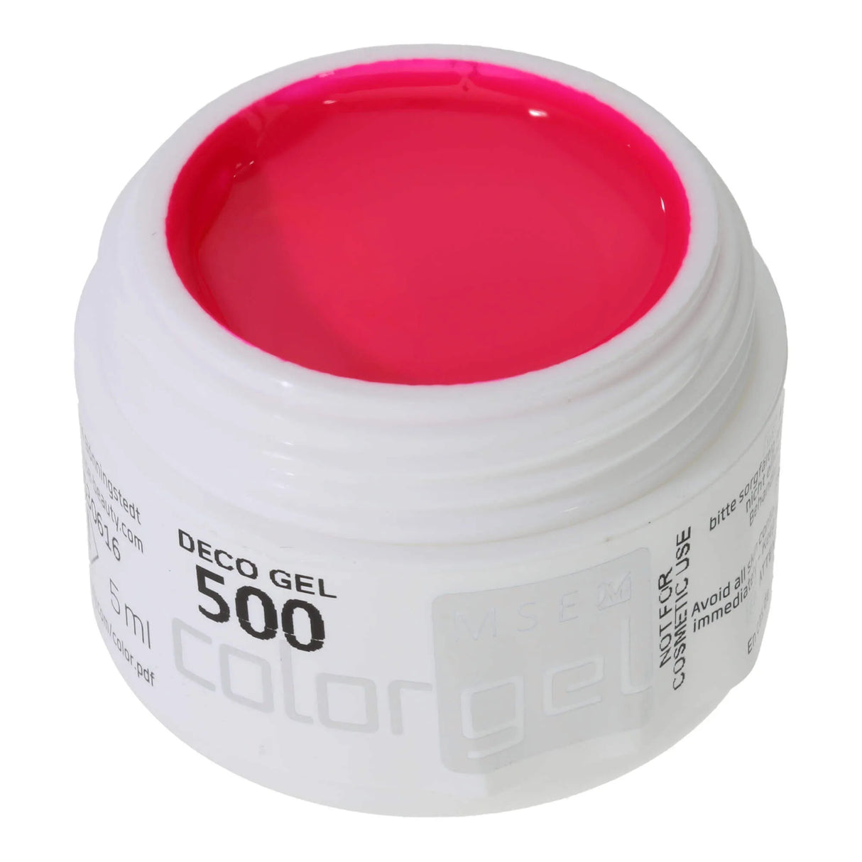 #500 - Premium-DEKO Color Gel 5ml Neon Pink NOT FOR COSMETIC USE
