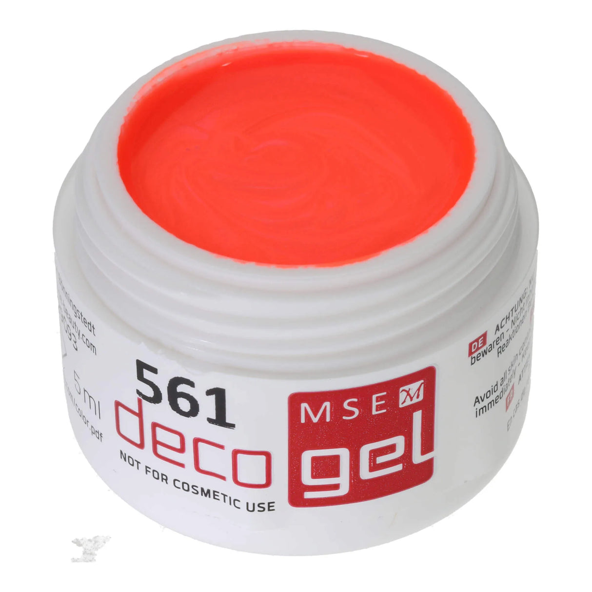 #561 Premium-DEKO Gel de Color 5ml Naranja Neón NO APTO PARA USO COSMÉTICO