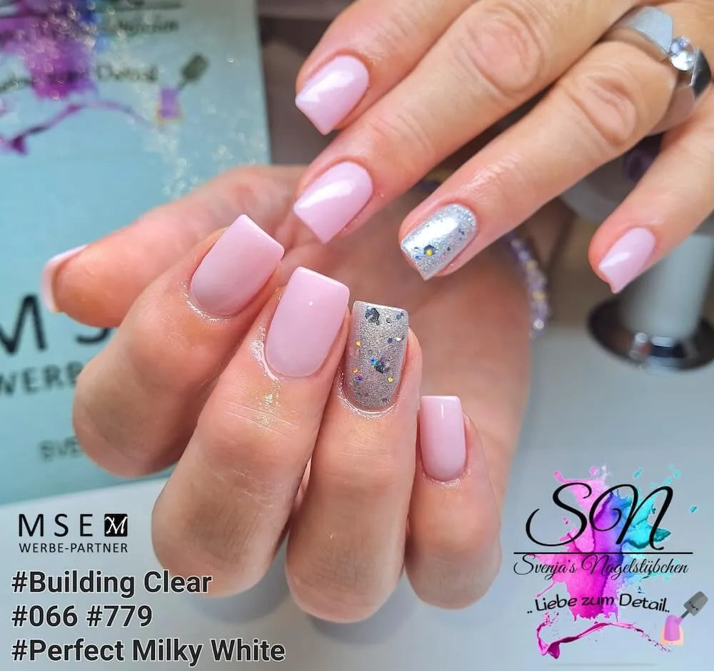 #066 << t55>5>remium-EFFEKT Color Gel 5ml Cremig helles Rosa mit sanftem Perlglanz