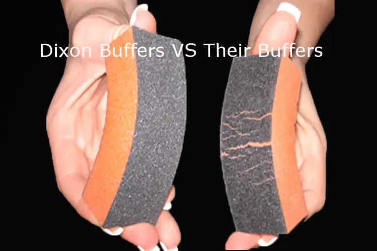 <<t14>0>SE High Quality Buffer 12 Stück schwarz orange 100/180 (grob/fein)