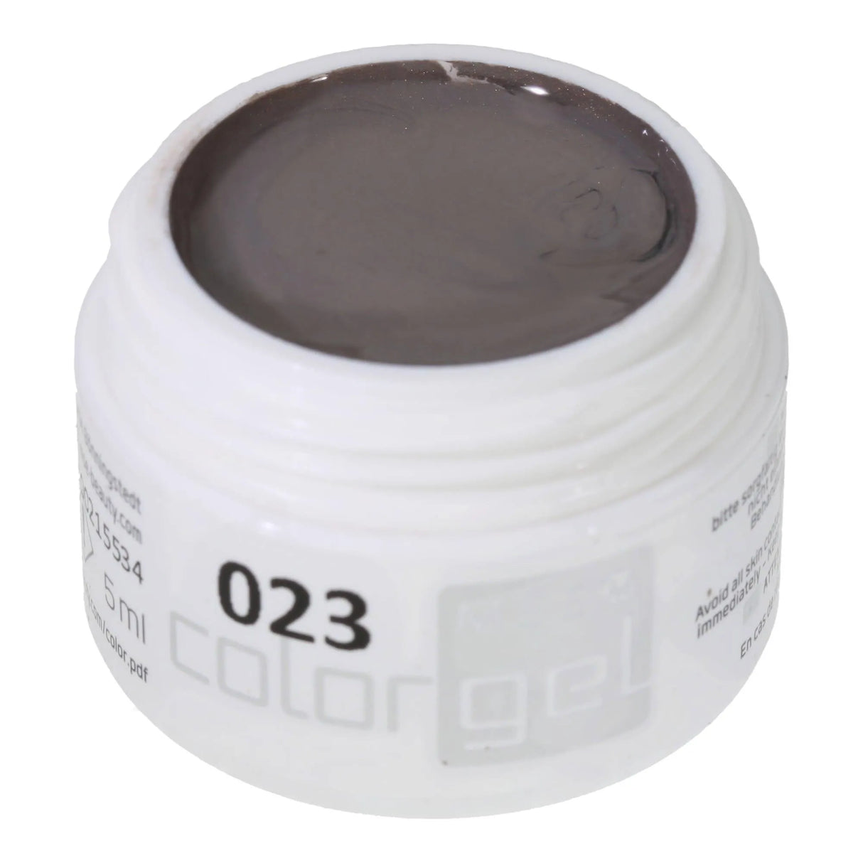 #023 Premium-EFFEKT Color Gel 5ml Elegantes Graubraun mit dezentem Perlglanz - MSE - The Beauty Company