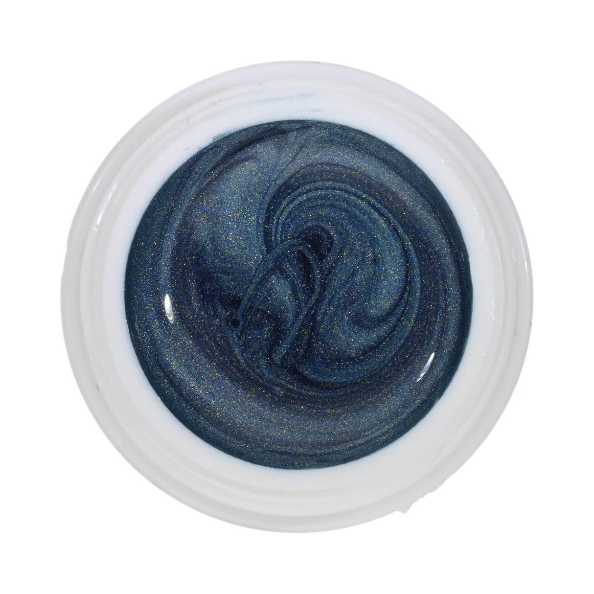 #132 Premium-EFFEKT Color Gel 5ml Grau abgetöntes Blaugrün mit silber/gold Perlglanz - MSE - The Beauty Company