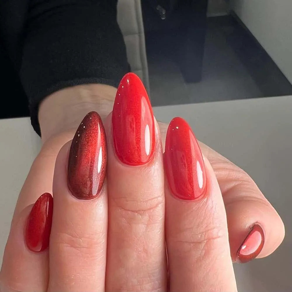 #193 Premium-EFFEKT Color Gel 5ml Kirschrot mit Goldschimmer - MSE - The Beauty Company