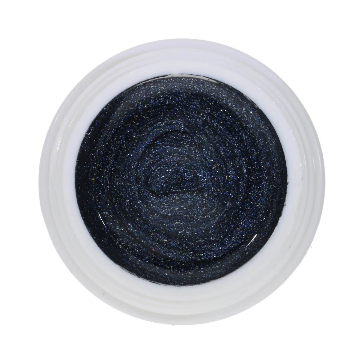 #195 Premium-EFFEKT Color Gel 5ml Jeansblau mit aufgeprägten, silbernen Partikeln - MSE - The Beauty Company