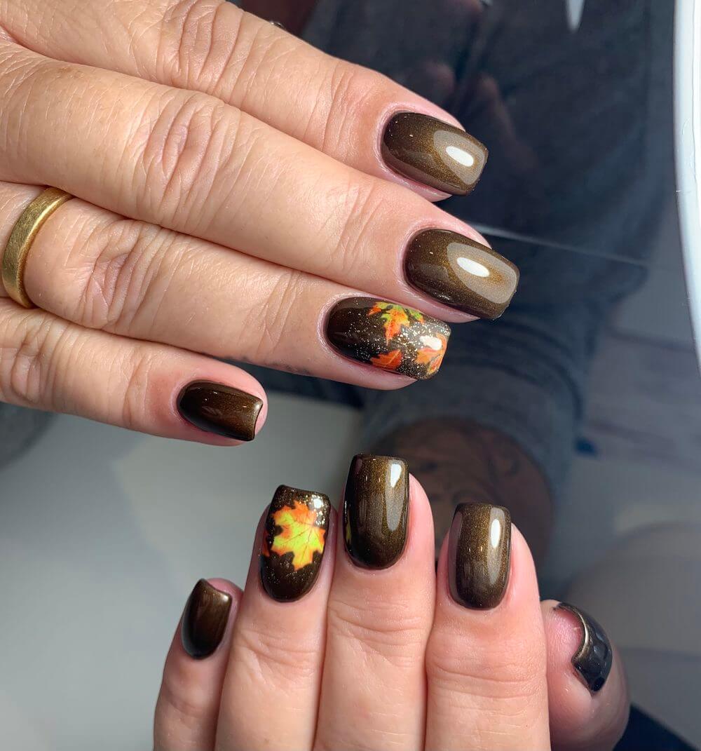 #208 Premium-EFFEKT Color Gel 5ml Dunkelbraun mit dezentem Goldschimmer - MSE - The Beauty Company