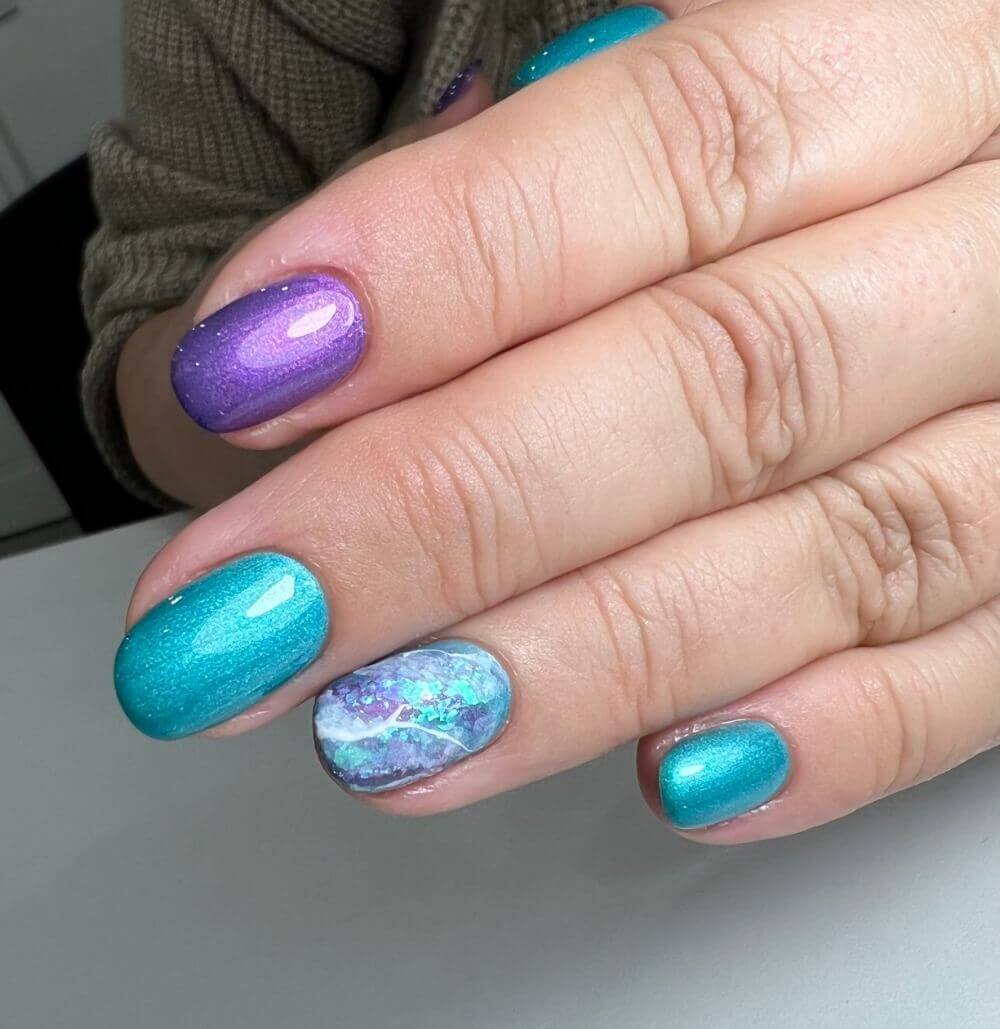 #280 Premium-EFFEKT Color Gel 5ml Mittleres Blaugrün mit dezentem Perlglanz - MSE - The Beauty Company
