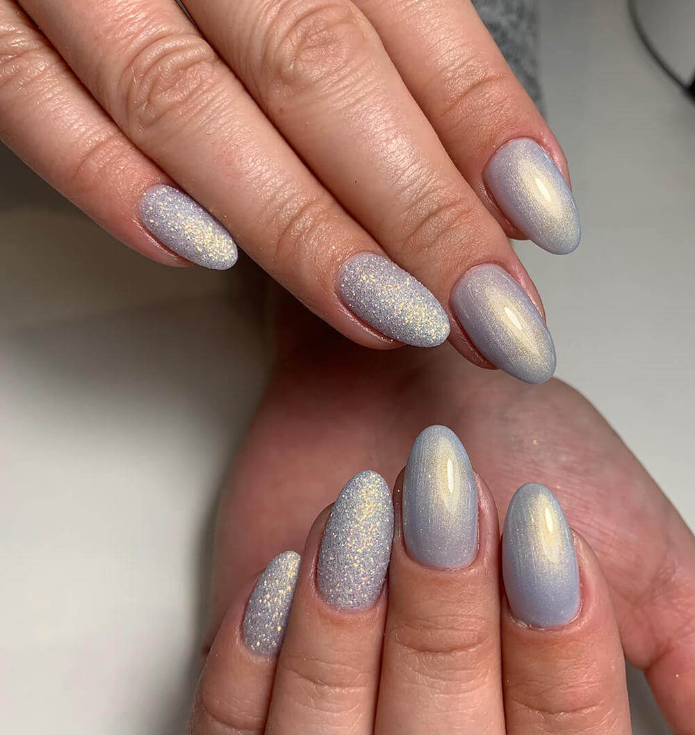 #367 Premium-EFFEKT Color Gel 5ml Zarter Blauton mit leichtem Goldschimmer - MSE - The Beauty Company