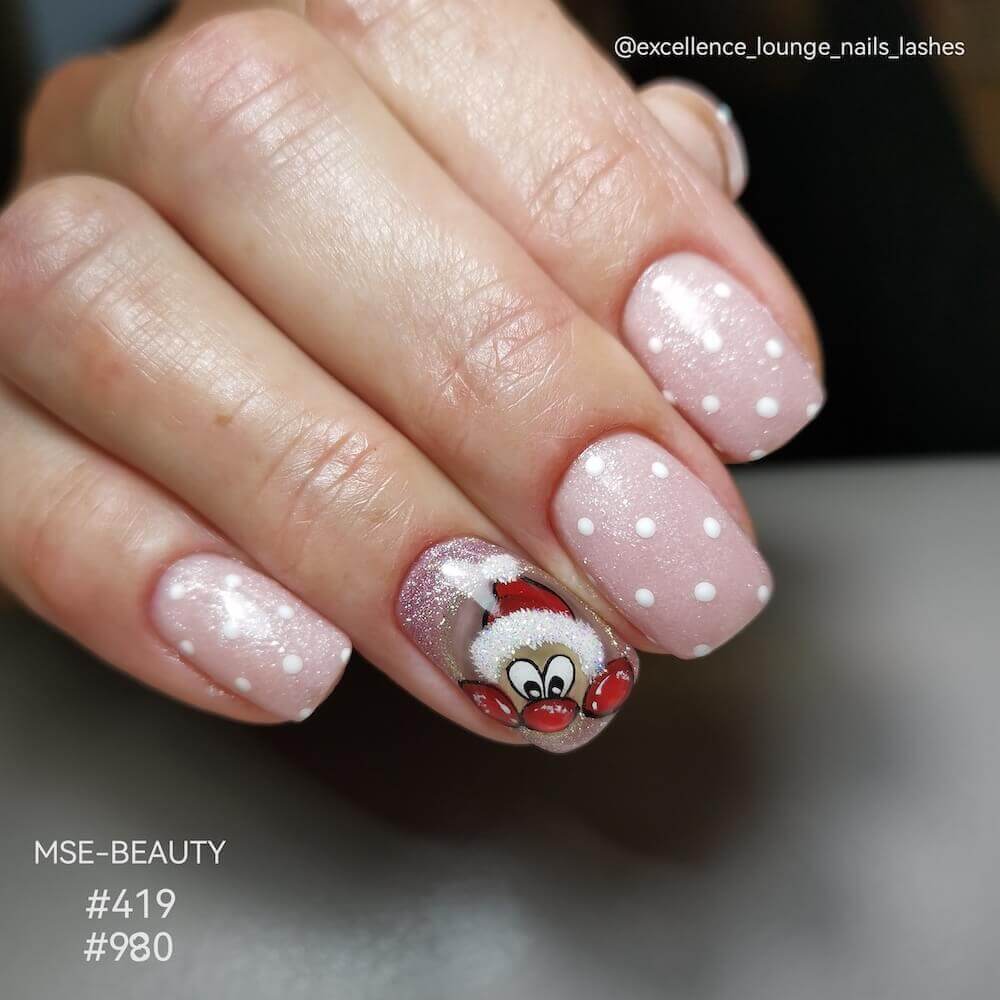 #419 Premium-EFFEKT Color Gel 5ml Zarter Rosaton mit feinen Glitzerpartikeln - MSE - The Beauty Company