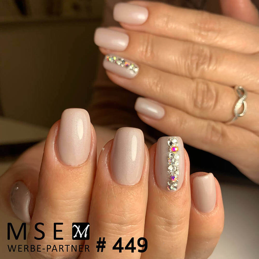 #449 Premium-EFFEKT Color Gel 5ml Beige mit blausilbernem Perlglanz - MSE - The Beauty Company