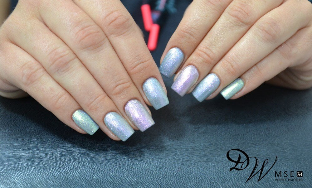 #506 Premium-EFFEKT Color Gel 5ml Dunkelgrau mit grün-türkisen Effektpartikeln - MSE - The Beauty Company