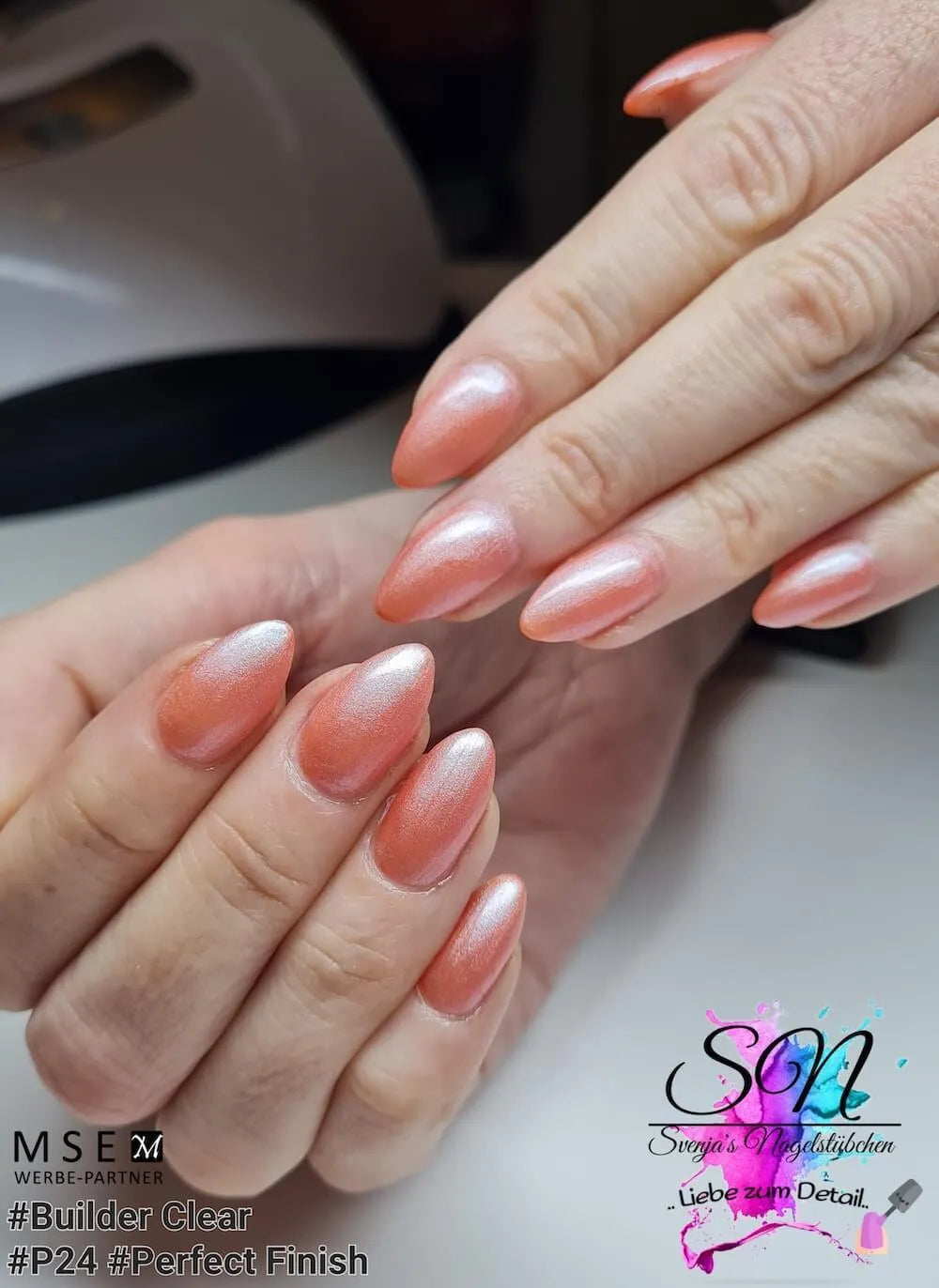 #P-24 Mother of Pearl EFFEKT Color Gel 5ml Orange - MSE - The Beauty Company