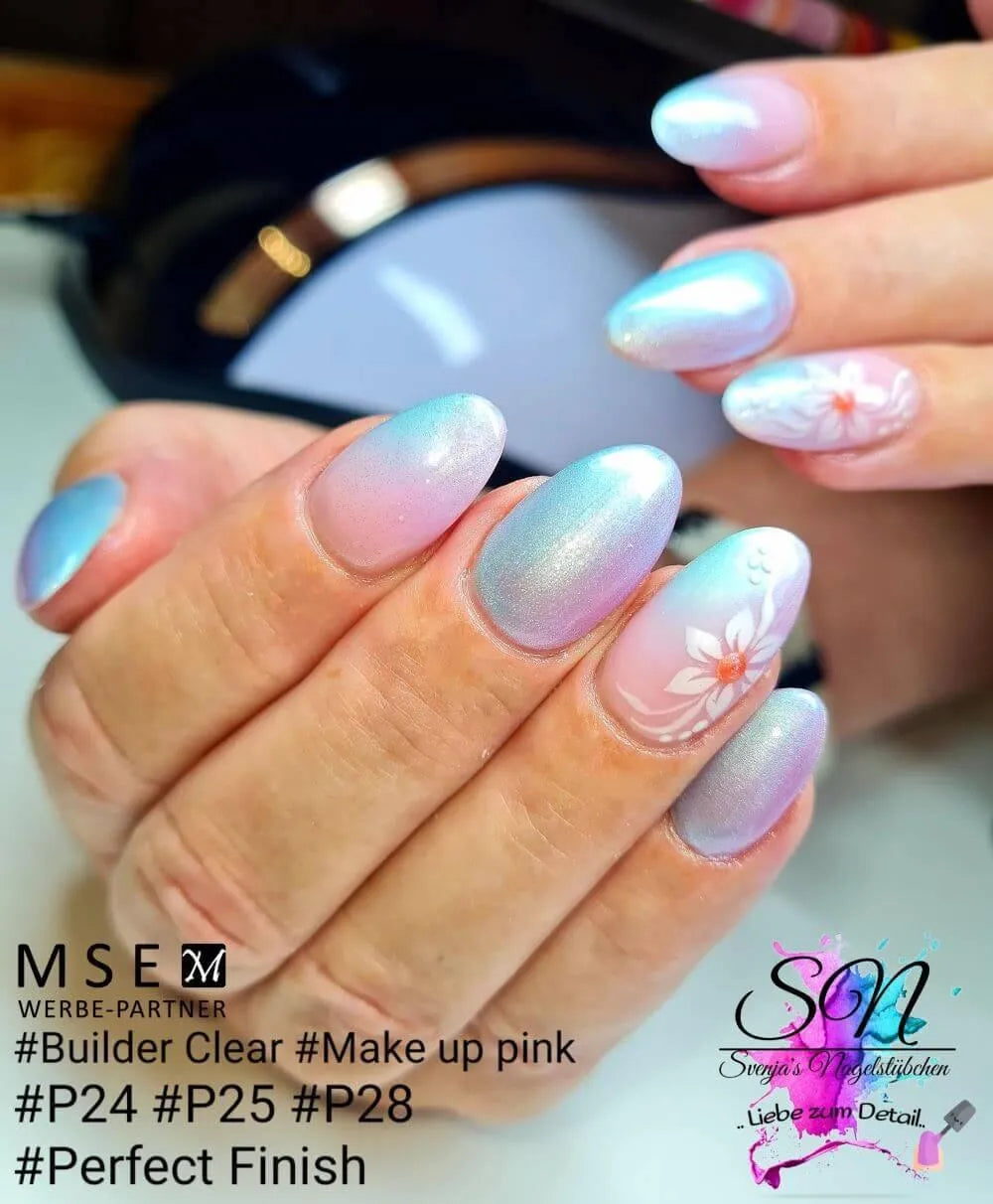 #P-28 Mother of Pearl EFFEKT Color Gel 5ml Blaugrün - MSE - The Beauty Company