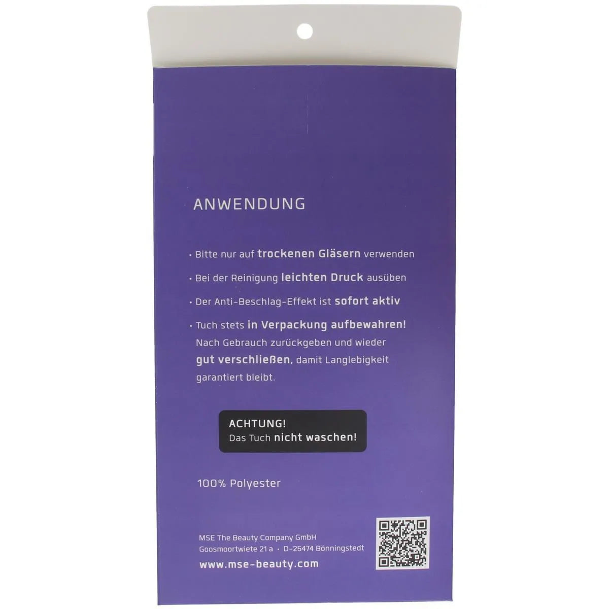 Anti-Beschlag Tuch trocken - MSE - The Beauty Company