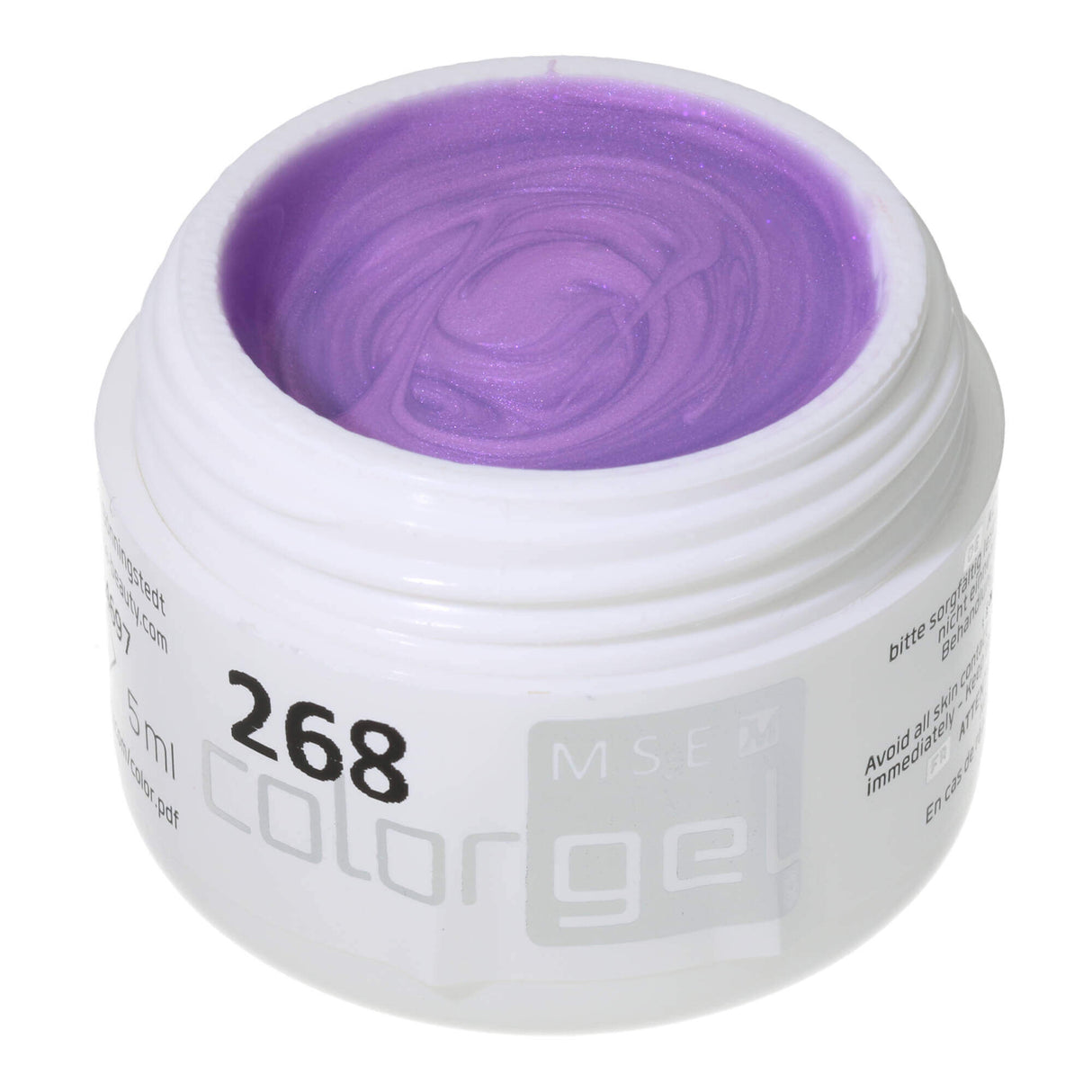 # 268 GEL COULEUR ENFET PRIME 5 ml Tone Lilac Heller avec un effet de gloss de perles