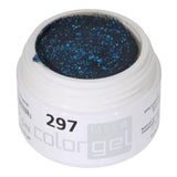 # 297 Gel de couleur brillant premium 5 ml gel de paillettes bleues classiques dominée par des particules de paillettes grossières