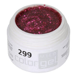 # 299 Gel de couleur brillante premium 5 ml de paillettes roses classiques dominées par des particules de paillettes grossières