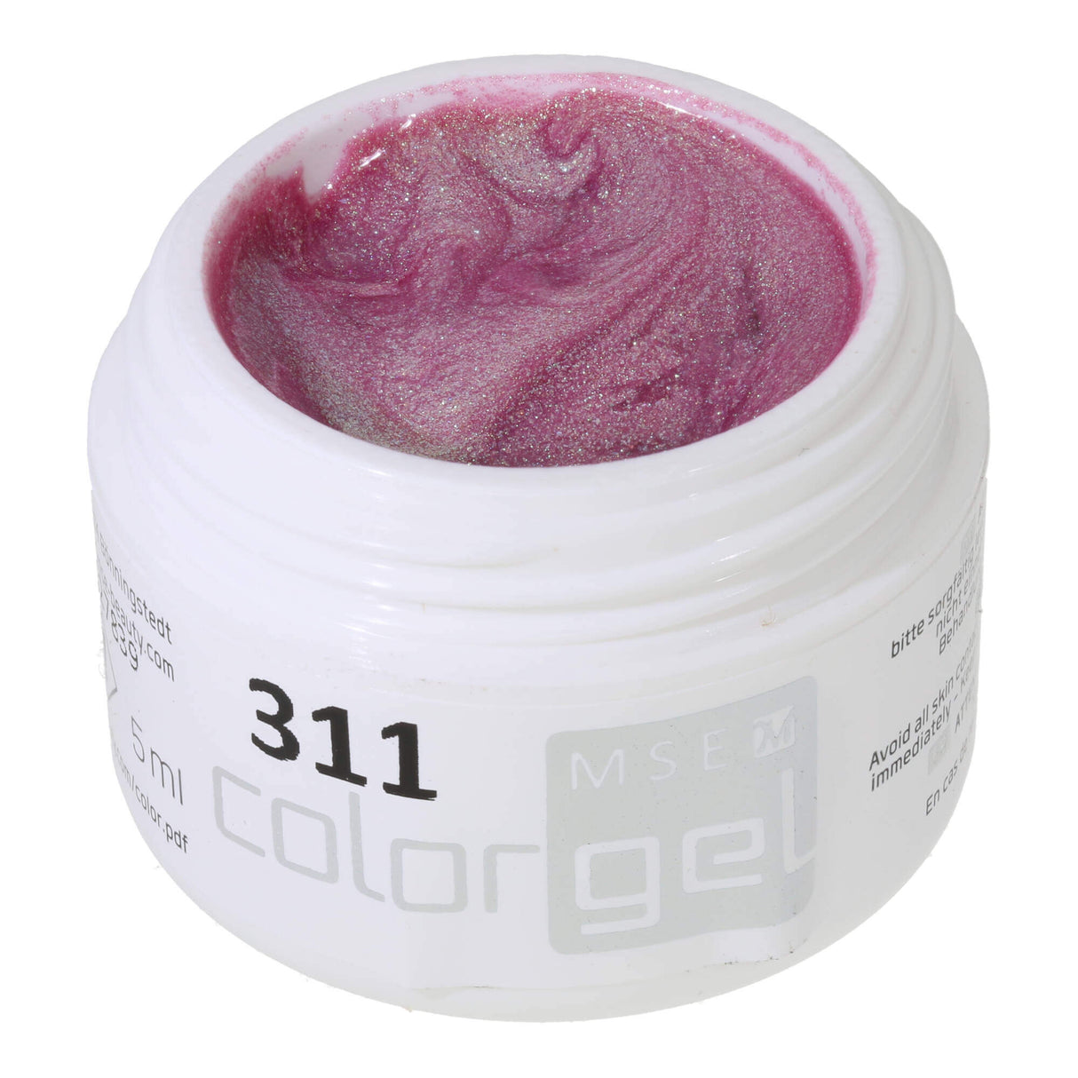 #311 Hiệu ứng cao cấp Gel 5ml Raspberrosa với hiệu ứng lấp lánh màu xanh lá cây nhạt