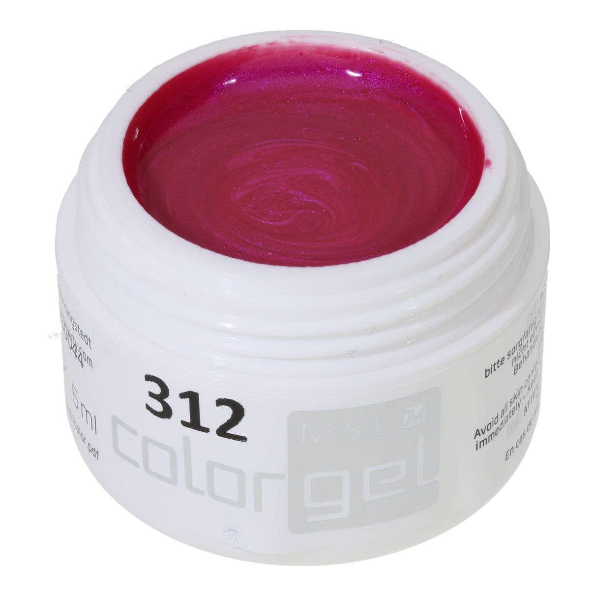 # 312 Gel de couleur de l'effet premium 5 ml Fuchsiapink intensif avec gloss de perles