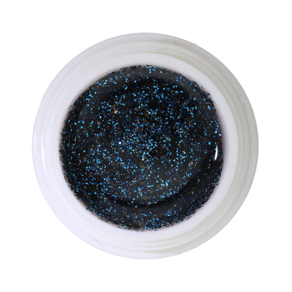 #353 Gel màu long lanh cao cấp 5ml Hỗn hợp của Black và Royal Blue Glitter với các điểm nhấn bạc