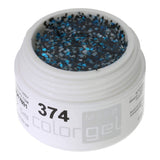 # 374 Gel de couleur brillante premium 5 ml gel de fumée Polkadot en blanc, noir et bleu