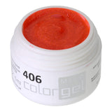 # 406 gel de couleur brillant premium 5 ml gel orange avec effet arc-en-ciel