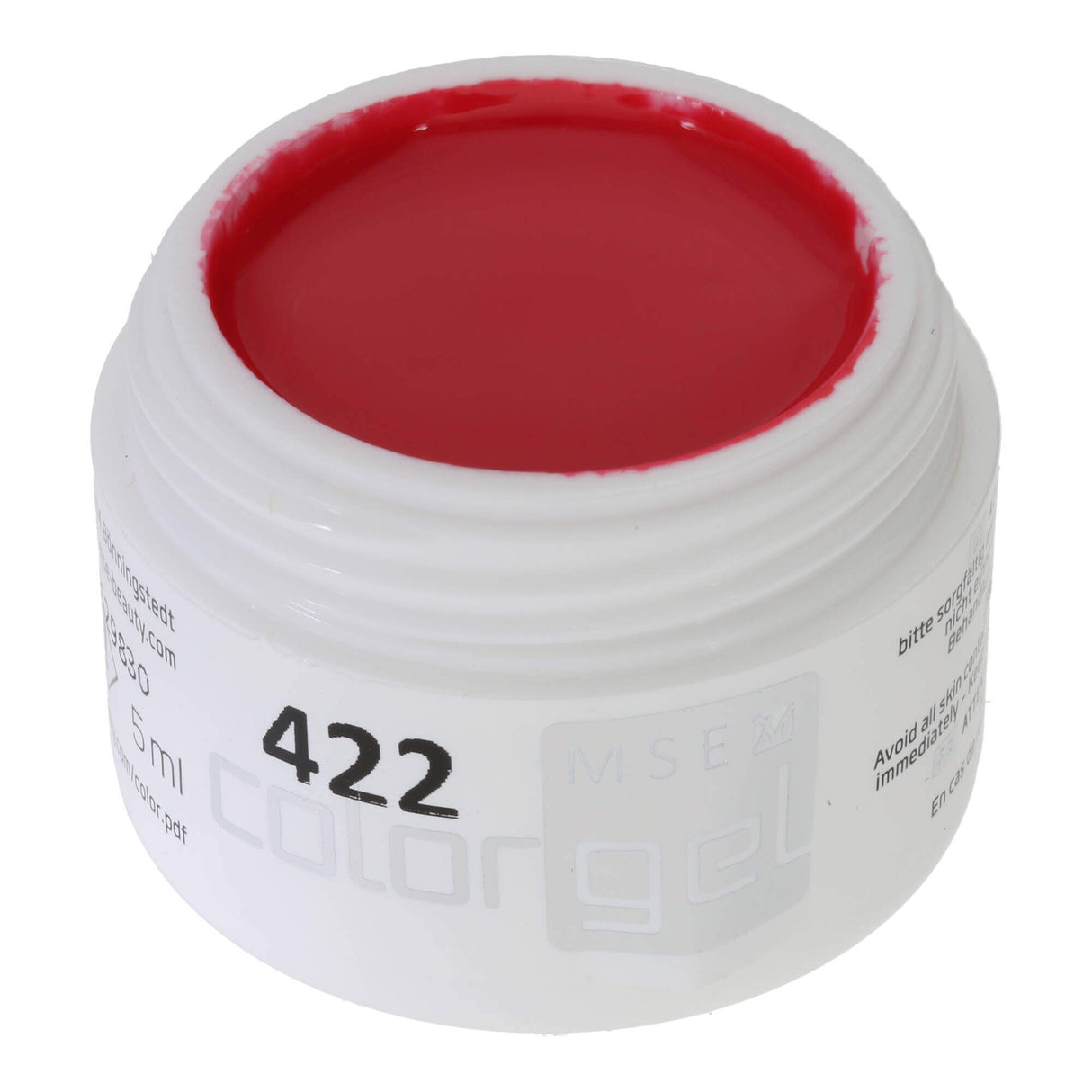 #422 &lt;&lt;&lt;&lt;&lt; t67&gt;50&gt;46&gt;37&gt;5&gt;remium-PURE  Color  Gel 5ml  Leuchtendes  Rot mit pinkfarbenem  Unterton