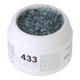 #433 Premium-GLITTER Color Gel 5ml Klares Gel mit einer gelungenen Mischung aus weissem, schwarzem und kupferfarbenem Glitter