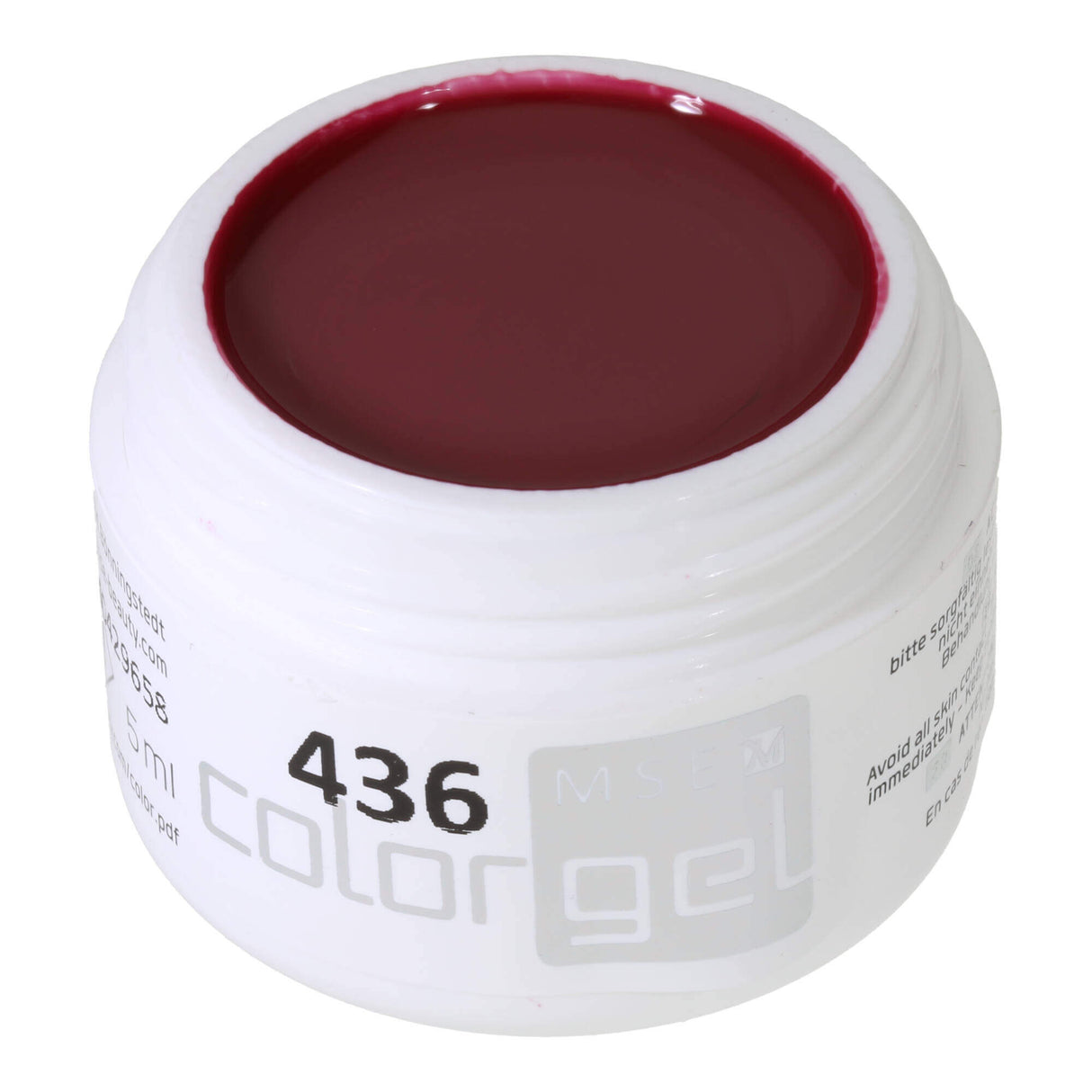 # 436 Gel de couleur premium pure 5 ml rouge foncé rouge